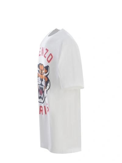 Shop Kenzo T-shirt  "lucky Tiger" In White