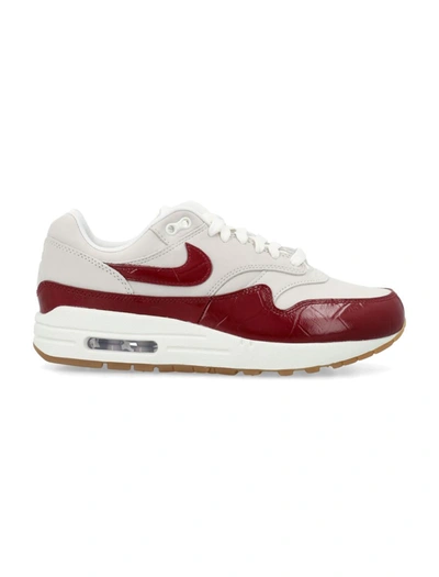 Shop Nike Air Max 1 Lx Woman Sneakers In White/red