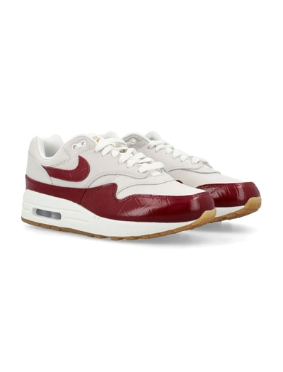Shop Nike Air Max 1 Lx Woman Sneakers In White/red