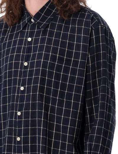 Shop Our Legacy Above Shirt In Dark Mediterian Check