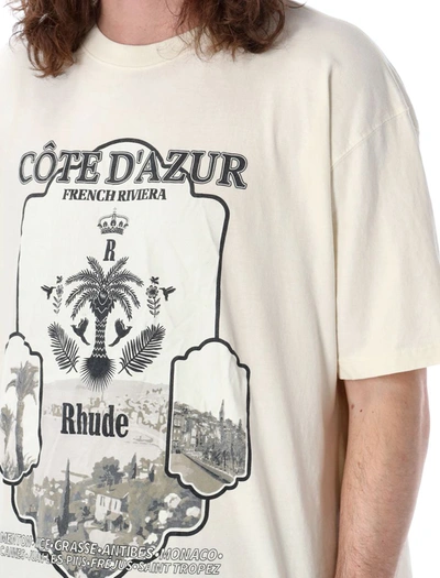 Shop Rhude Azur Mirror T-shirt In Vintage White