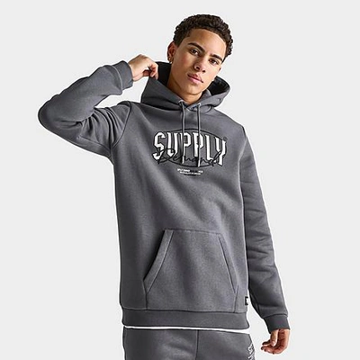 Shop Supply And Demand Men's Malone Hoodie In Iron Gate/white/black