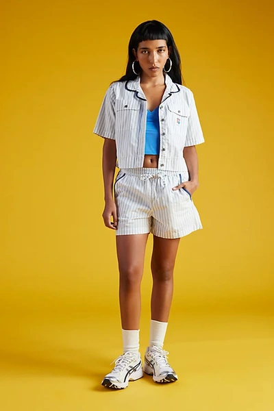 Shop Obey Serena Utility Short In Light Blue, Women's At Urban Outfitters