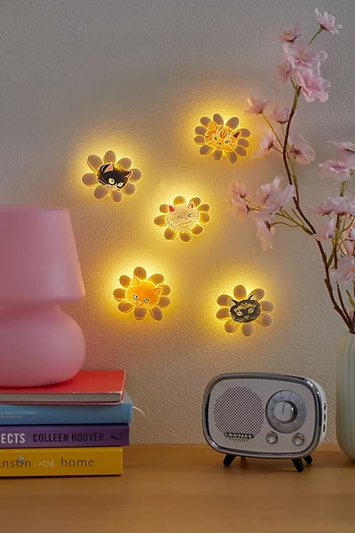 Shop Urban Outfitters Flower Cat Led Light Set In Assorted At