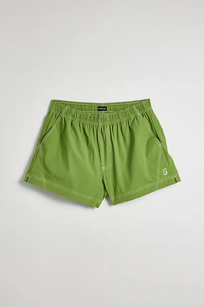 Shop Standard Cloth Ryder 3" Nylon Short In Lime, Men's At Urban Outfitters