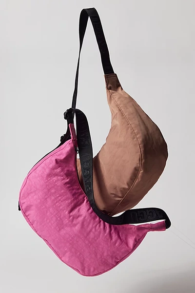 Shop Baggu Medium Nylon Crescent Bag In Azalea Pink At Urban Outfitters