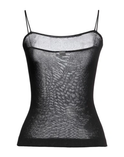 Eleventy Woman Top Black Size Xs Viscose, Polyamide In Black