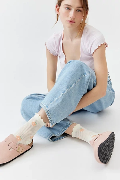 Shop Casa Clara Peachy Crew Sock In White, Women's At Urban Outfitters