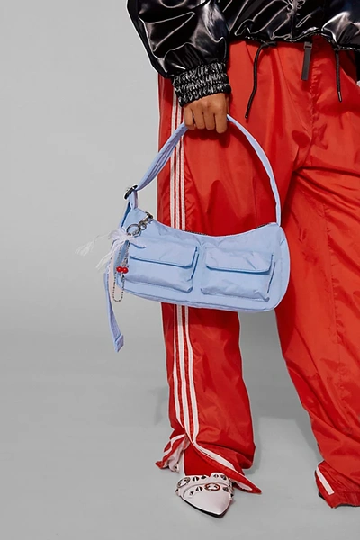 Shop Baggu Cargo Nylon Shoulder Bag In Serenity Blue, Women's At Urban Outfitters