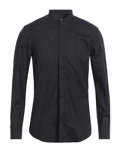 Dondup Man Shirt Black Size S Cotton, Elastane In Black