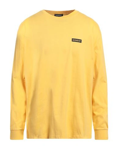Shop Dondup Man T-shirt Yellow Size Xl Cotton