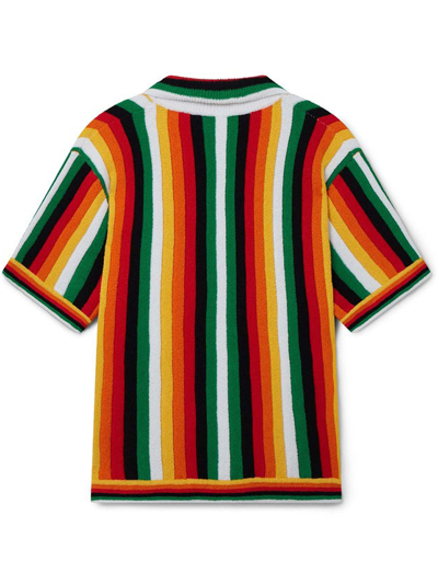 Shop Casablanca Striped Towelling Shirt