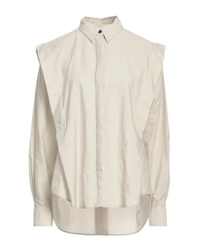 Shop Isabel Marant Woman Shirt Beige Size 8 Cotton, Polyamide