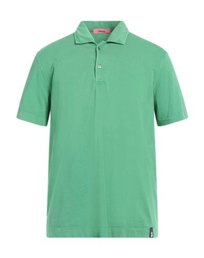 Shop Drumohr Man Polo Shirt Green Size L Cotton