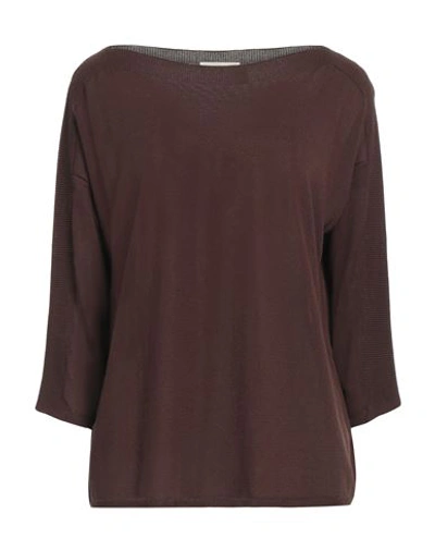 Shop Slowear Zanone Woman Sweater Cocoa Size S Viscose, Cotton In Brown