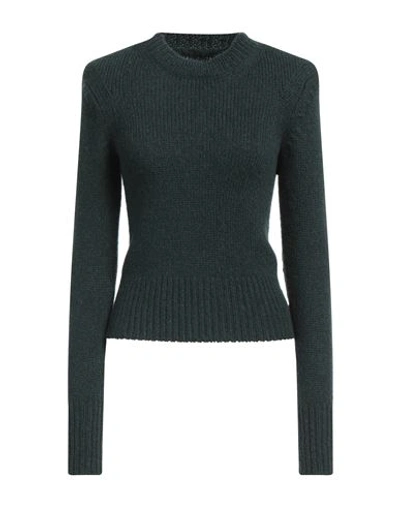 Isabel Marant Woman Sweater Dark Green Size 10 Baby Alpaca Wool, Merino Wool, Polyamide In Green