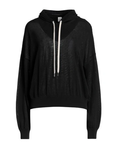 Shop Eleventy Woman Sweater Black Size Xxl Viscose, Polyamide