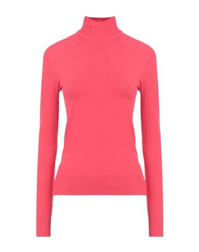 Shop Bottega Veneta Woman Turtleneck Fuchsia Size M Viscose, Polyester In Pink