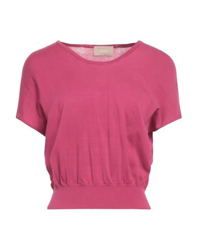 Shop Drumohr Woman Sweater Mauve Size S Cotton In Purple