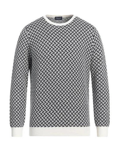Shop Drumohr Man Sweater Black Size 44 Cotton, Linen, Polyester