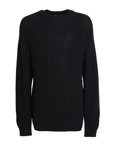 Topman Man Sweater Black Size Xl Cotton, Acrylic In Black