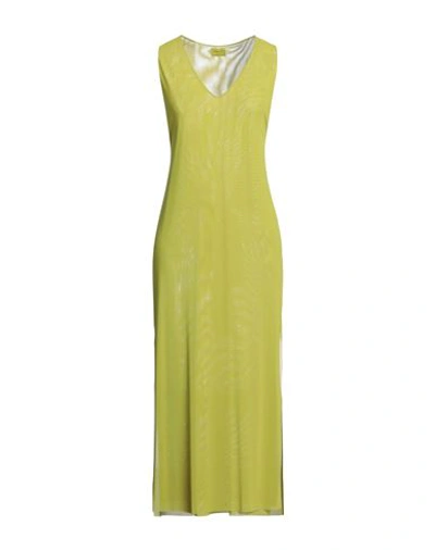 Shop Fisico Woman Maxi Dress Acid Green Size M Polyamide, Elastane