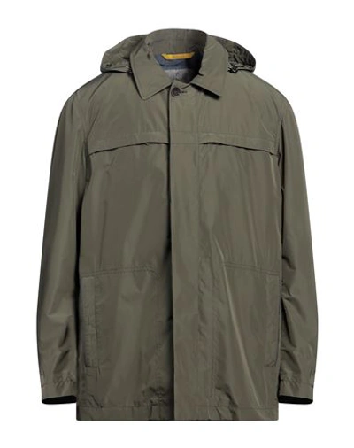 Shop Canali Man Jacket Military Green Size 40 Polyester