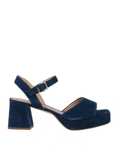Shop Unisa Woman Sandals Blue Size 9 Soft Leather