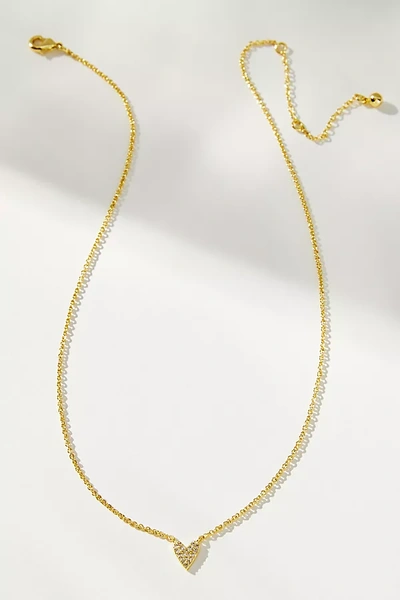 Shop Uncommon James Full Pavé Heart Necklace In Gold