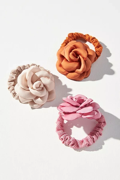 Shop By Anthropologie Florette Hair Tie Set In Pink