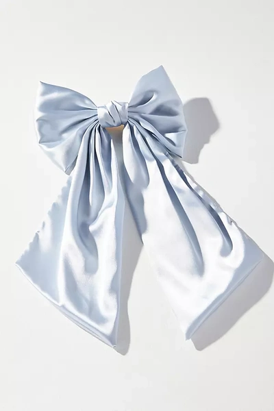 Shop By Anthropologie Satin Bow Hair Barrette In Blue
