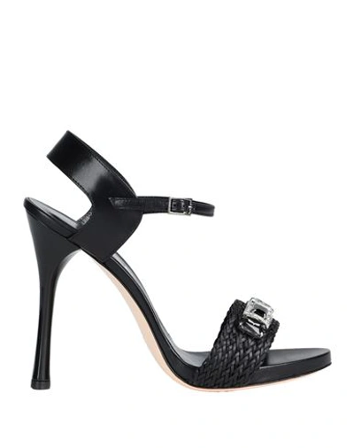 Shop Tiffi Woman Sandals Black Size 8 Leather