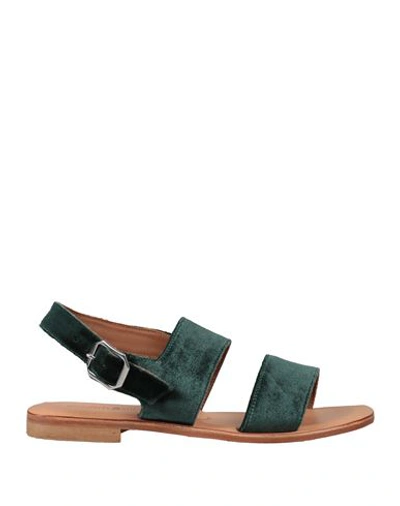 Shop Stringart Woman Sandals Emerald Green Size 8 Textile Fibers