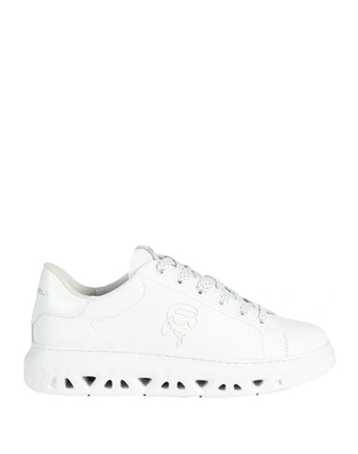 Shop Karl Lagerfeld Woman Sneakers White Size 7 Leather