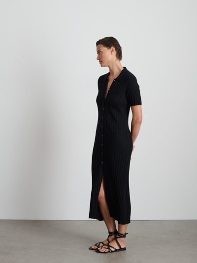 Shop Alex Mill Alice Ribbed Sweater Dress In Black