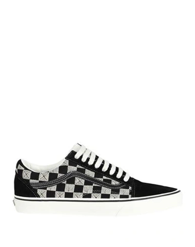 Vans Old Skool Man Sneakers Black Size 9 Leather, Textile Fibers In Black