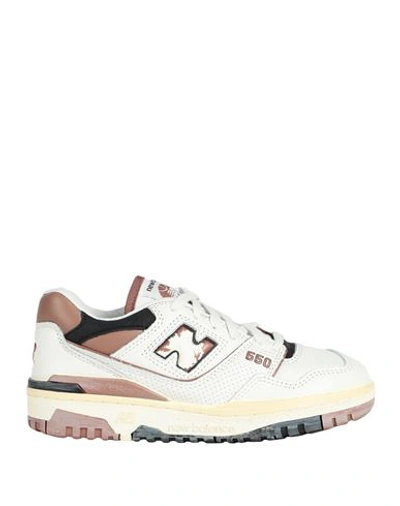 New Balance 550 Leather Sneakers In White
