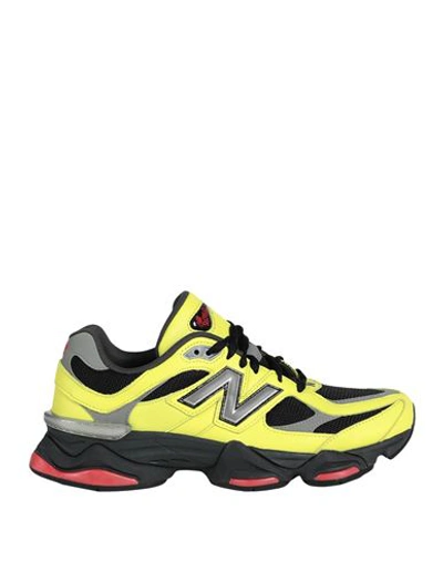 Shop New Balance Man Sneakers Yellow Size 9 Leather, Textile Fibers