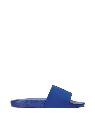 Shop Polo Ralph Lauren Man Sandals Blue Size 9 Rubber