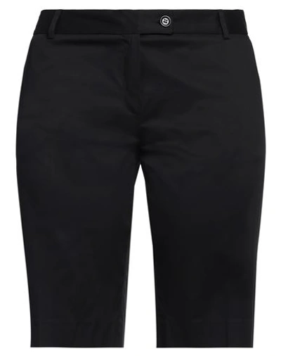 Shop Emisphere Woman Shorts & Bermuda Shorts Black Size 14 Cotton, Elastane