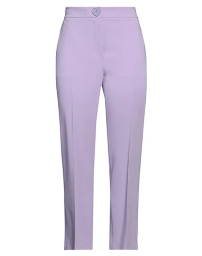 Shop Moschino Woman Pants Lilac Size 14 Viscose, Elastane In Purple