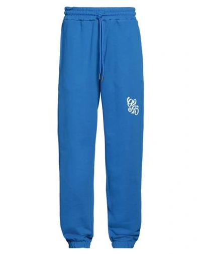 Shop 02settantacinque Man Pants Bright Blue Size M Cotton