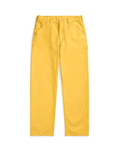 Shop Polo Ralph Lauren Man Pants Yellow Size 31w-32l Cotton