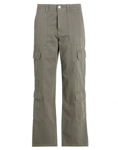 Only Woman Pants Military Green Size S Cotton, Organic Cotton In Green