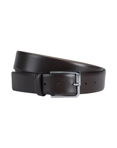Shop Hugo Man Belt Dark Brown Size 38 Cow Leather