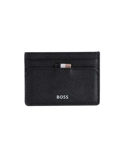 Shop Hugo Boss Boss Man Document Holder Black Size - Recycled Leather