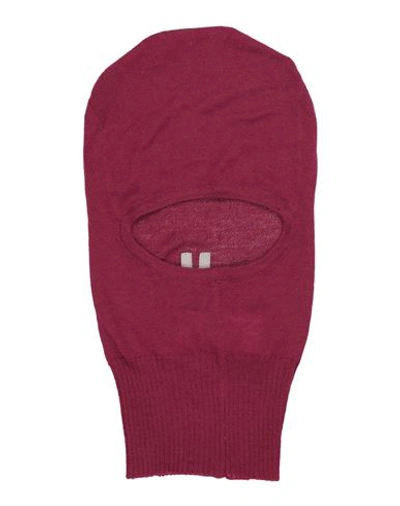 Shop Rick Owens Man Hat Garnet Size Onesize Cashmere In Red