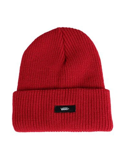 Vans Eastview Cuff Beanie Hat Red Size Onesize Acrylic In Red