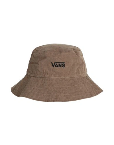 Shop Vans Ashburn Bucket Hat Hat Khaki Size S/m Cotton In Beige