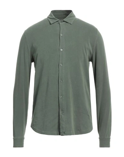 Shop Majestic Filatures Man Shirt Green Size M Cotton, Elastane